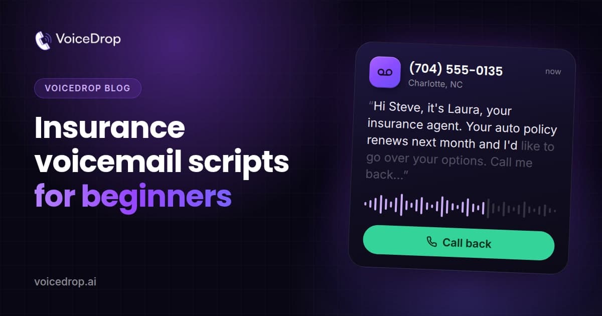 Insurance Voicemail Script Tips & Examples For Beginners