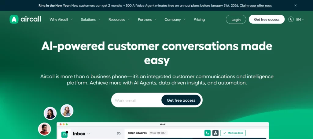 AirCall Homepage 3